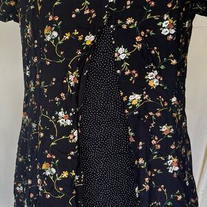 Vintage floral polka dot dress